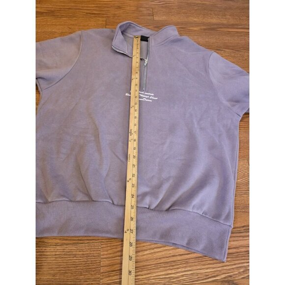 Civil Regime 1/4 Zip Up Womens Size Large Purple Sweater‎ Streetwear - Picture 8 of 11